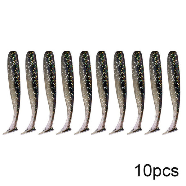 QXO 10pcs/Lot Soft Lures Silicone Bait 7cm 2g Goods For Fishing Sea Fishing Pva Swimbait Wobblers Artificial Tackle