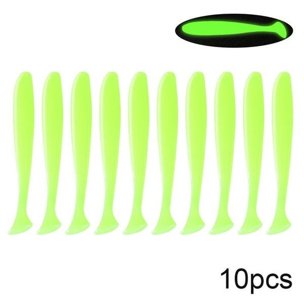 QXO 10pcs/Lot Soft Lures Silicone Bait 7cm 2g Goods For Fishing Sea Fishing Pva Swimbait Wobblers Artificial Tackle